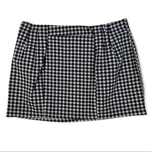 Zara Trafaluc mini skirt gingham preppy size L